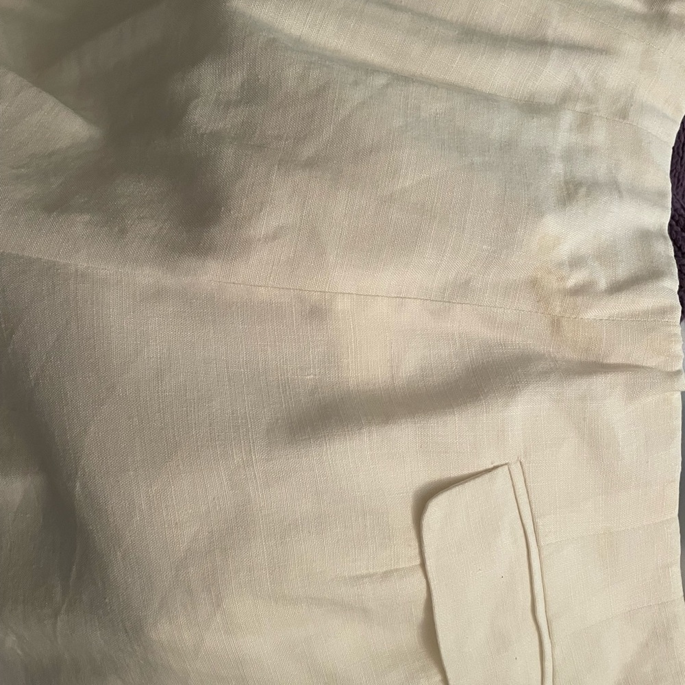 Talbots white linen slacks - Picture 3 of 5